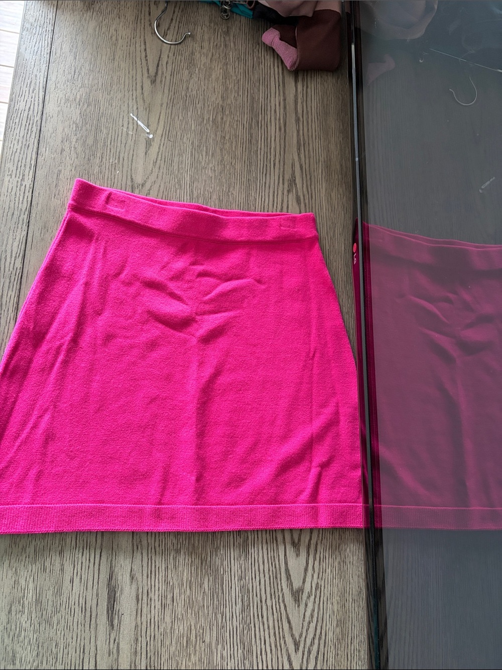Zara Hot Pink Knit Mini Skirt